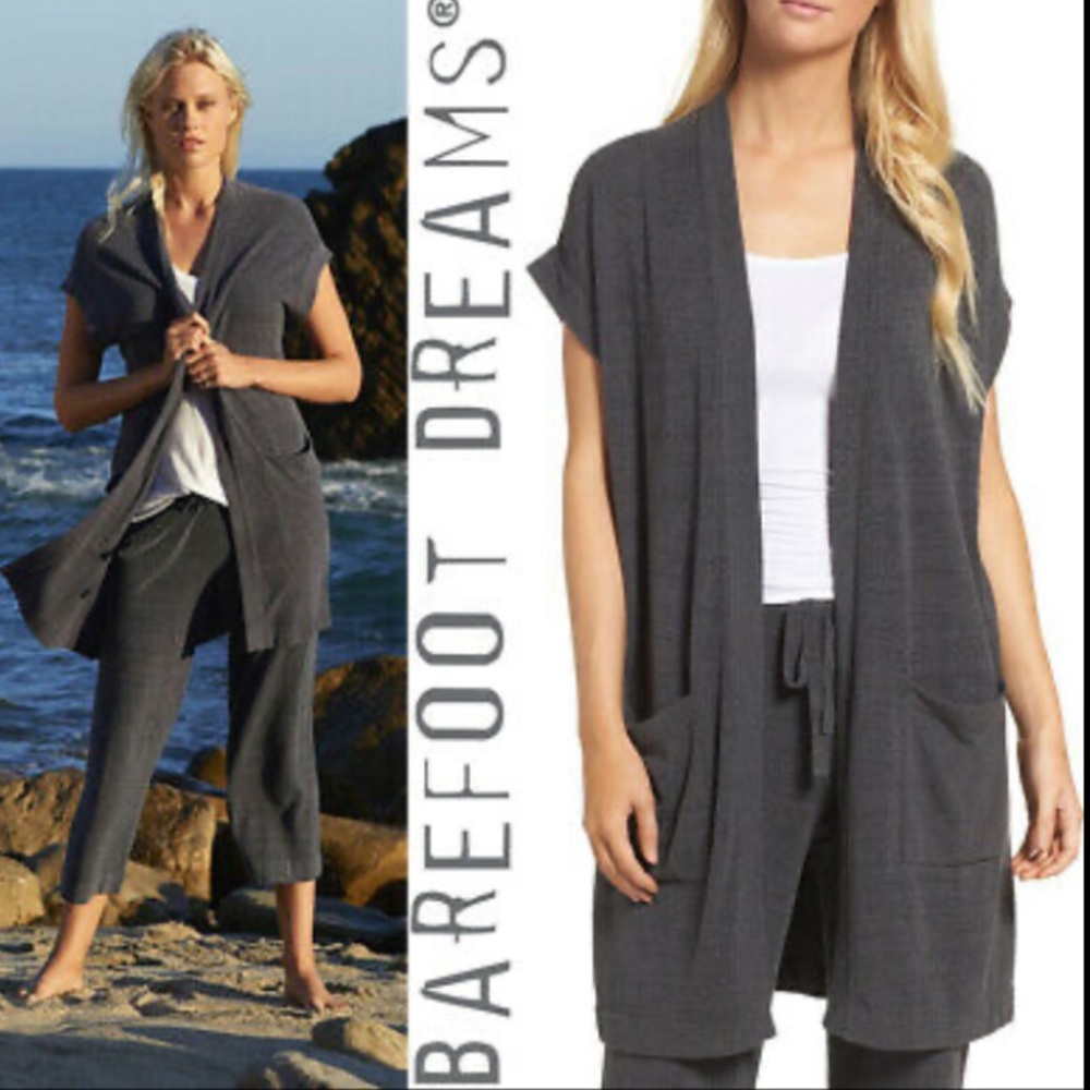 BAREFOOT DREAMS Cozychic Ultra Lite Sleeveless Long Cardigan